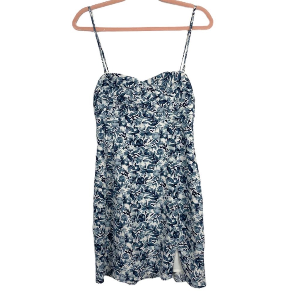 ABERCROMBIE & FITCH REMOVABLE STRAPS BLUE FLORAL DRESS